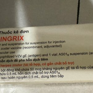 Shingrix (Vắc xin ngừa Herpes zoster (HZ, hoặc bệnh zona) (tái đổ hợp bất hoạt, được bổ trợ với AS01B) (Phòng bệnh: do virus Herpes zoster (HZ) và các biến chứng liên quan đến HZ) 540310303224